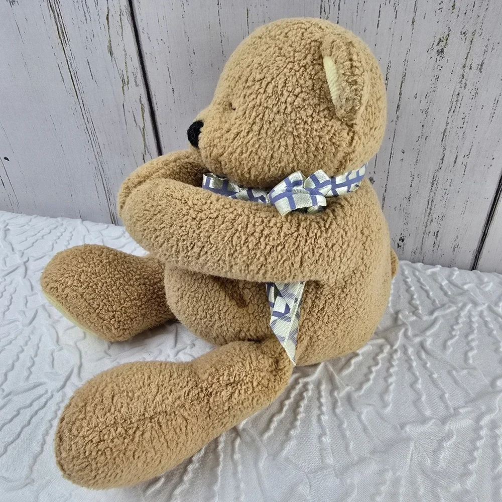 Kids II‎ Brown Teddy Bear Praying Patches Plush Toy Praying Prayer See Photos